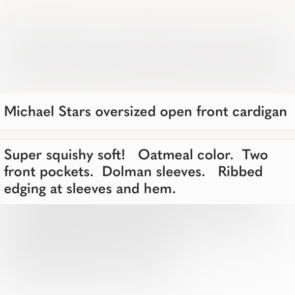 Michael Stars oversized open front cardigan - Picture 7 of 7